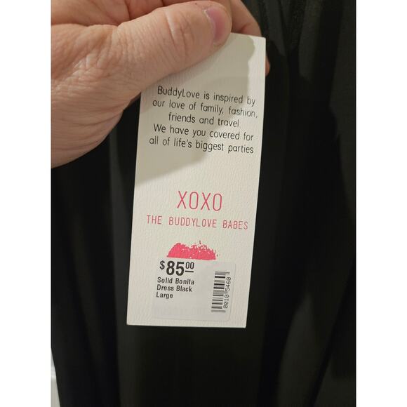 Buddy Love Bonita Miniβ Dress Black Size Large NWT β Flowy Slip Vacation Resort - Picture 3 of 5